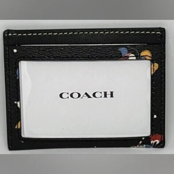 Coach Disney Leather Slim ID Card Case Holder Wallet NEW NWT - Picture 4 of 5